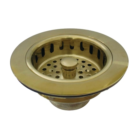 Kingston Brass KBS1007 Kitchen Sink Basket Strainer, Brushed Brass KBS1007